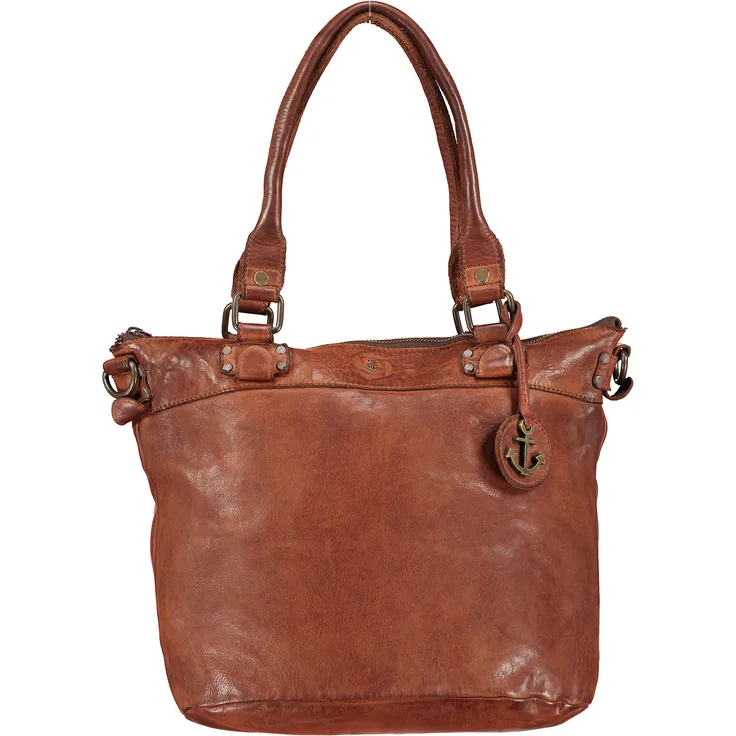 HARBOUR 2nd Shopper Anchor-Love Bianca (1-tlg) aus Rindleder, mit Anker-Anhänger, Farbe: Vintage-Charme
