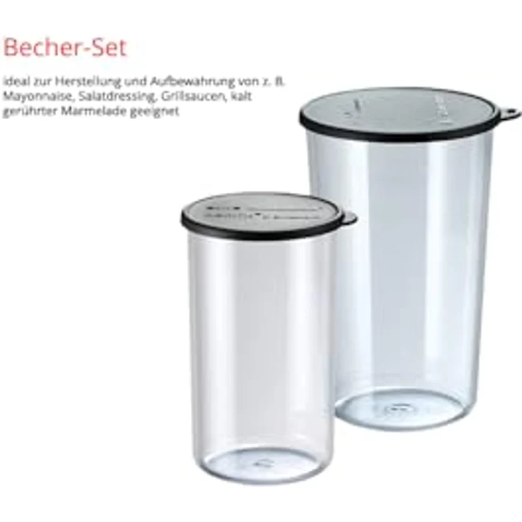 ESGE Zauberstab M100 Premium-Set 9142600, Hand - Stabmixer, Pürierstab, elektrischer AC – Motor, 2-stufig, 10l Flüssigkeitsmenge, Soft-Touch Membranschalter, ergonomischer Griff – Bild 3