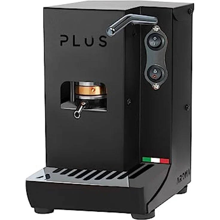 Aroma Plus+ Mono ESE Espressomaschine für Pads, 380 Watt, 15 bar, schwarz, Aluminium-Messing-Thermoblock, intuitives Design – Bild 1