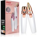 URAQT Gesichtshaarentferner für frauen, 2 in 1 USB Elektrischer Augenbrauen Rasier, Schmerzfreie Augenbrauen Trimmer Frauen Für Körper Gesichtshaare Lippen Kinn, eingebautem LED-Licht