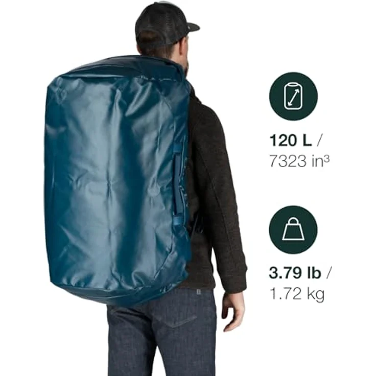 Osprey Transporter 120 Reisetasche, 82 cm, grau, 100% Polyester, strapazierfähig – Bild 2