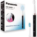 Panasonic EW-DM81-K503 Elektrische Zahnbürste, 2 Aufsteckbürsten, Timer, 2 Betriebsmodi, ergonomisches Design, 31.000 Bewegungen pro Minute, Schallschwingungen, Schwarz