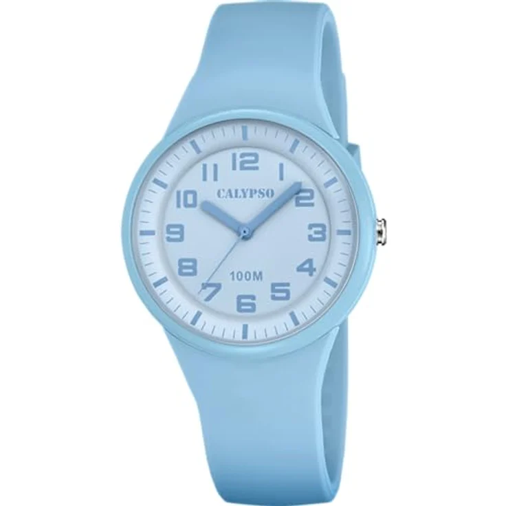 CALYPSO WATCHES Quarzuhr K5851/3, Damenuhr analog, hellblaue Armbanduhr, wasserdicht bis 10 bar, Kunststoffgehäuse – Bild 1