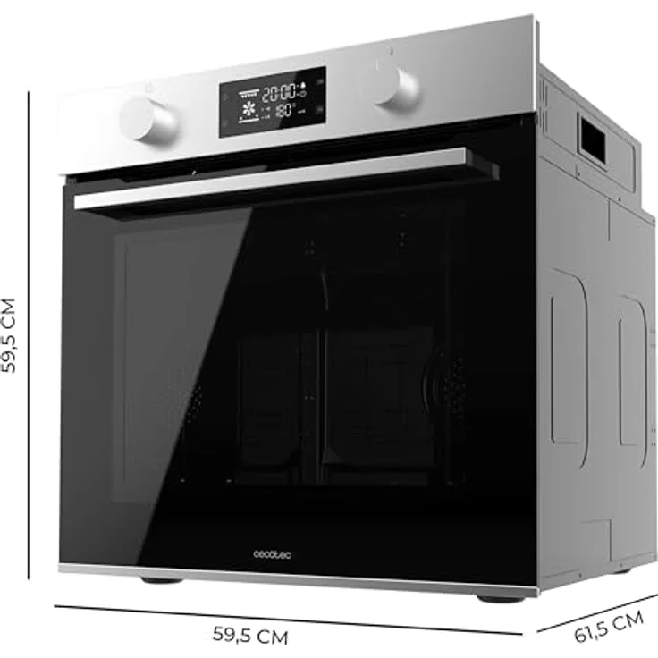 Cecotec Einbau-Backofen Pyrolyse Bolero Hexa P526000 Line, 73L, 2800W, 9 Funktionen, Touch-Display, Umluft-Modus, Vierfach-Glas-Tür, Kühlgebläse – Bild 2