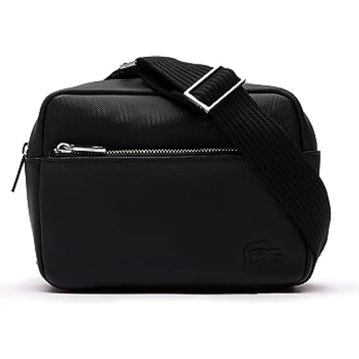 Lacoste Reporter Bag Noir (000), Herren Umhängetasche mit Handtasche und Schultertasche