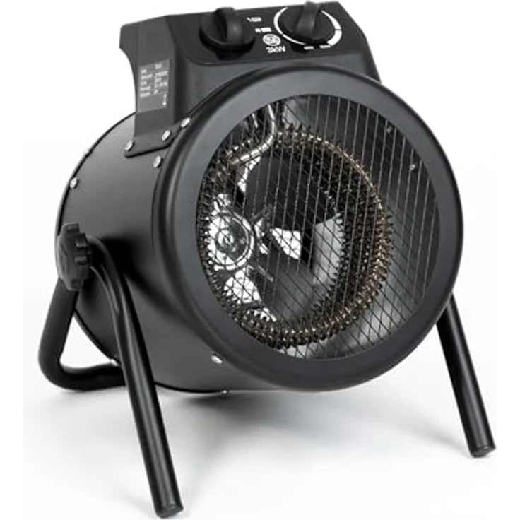 FEISTOS Heizlüfter Ikarus 3000 | 3000 W | 25x29x33 cm | Heizbereich 60 m³ | Heizstrahler zum leisen & effektivem Erwärmen der Umgebung | 3 Heizstufen + Kaltluftoption & Überhitzungsschutz – Bild 1
