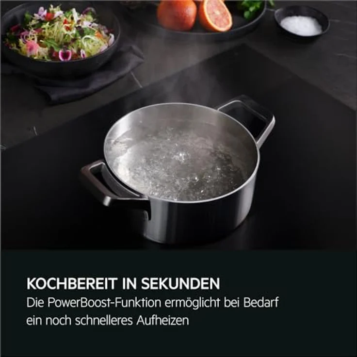 AEG Induktions-Kochfeld Serie 5000 TO64ICOFIT, Kratzresistente SaphirMatt SE-Oberfläche, 4 Kochzonen, Made in Germany, Bräterzone – Bild 6