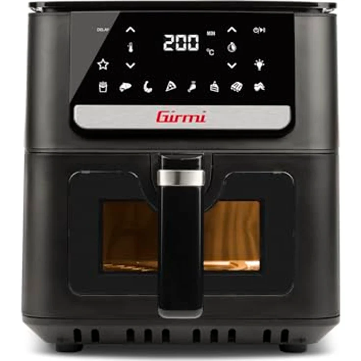 Girmi Heißluftfritteuse FG84 Ecofrit Crisp, 6,5 l, 1700W, 8 Programme, LCD Touch Display, Temperaturregler bis 200°C – Bild 4