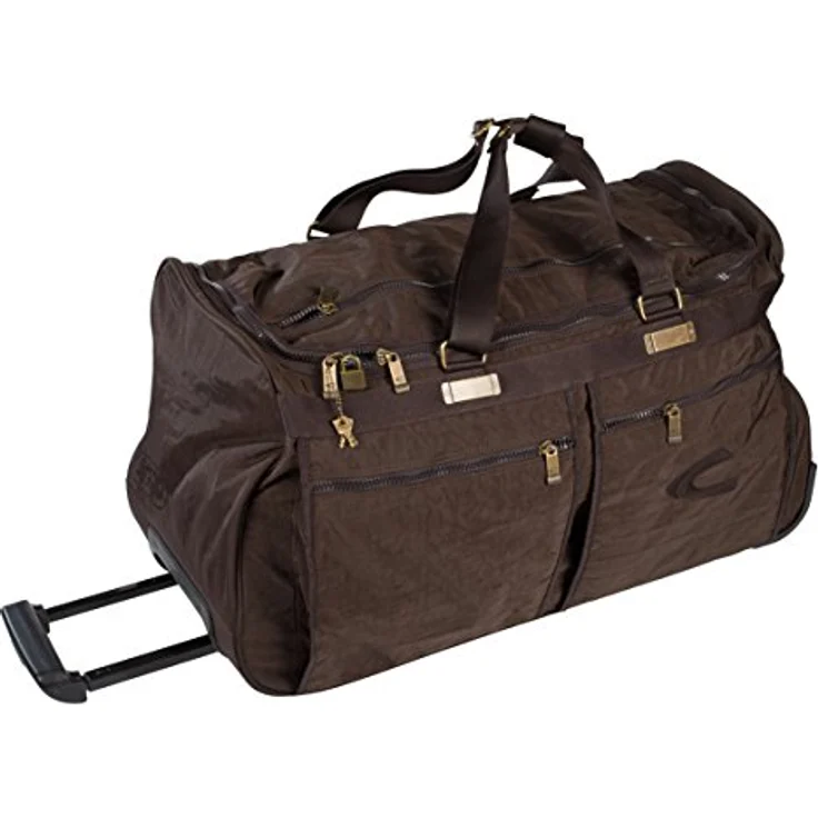 camel active Journey Herren Reisetasche mit Rollen Weekender Groß Braun – Bild 1
