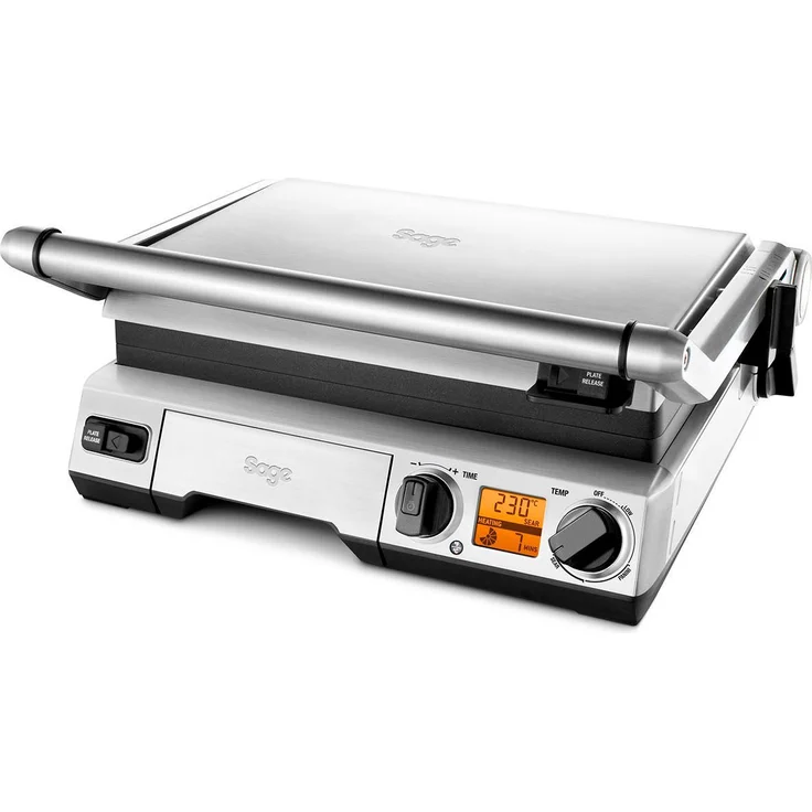 Sage Kontaktgrill SGR820, 2400 W, The Smart Grill, herausnehmbaren Platten, BBQ-Modus, integrierte Heizelemente