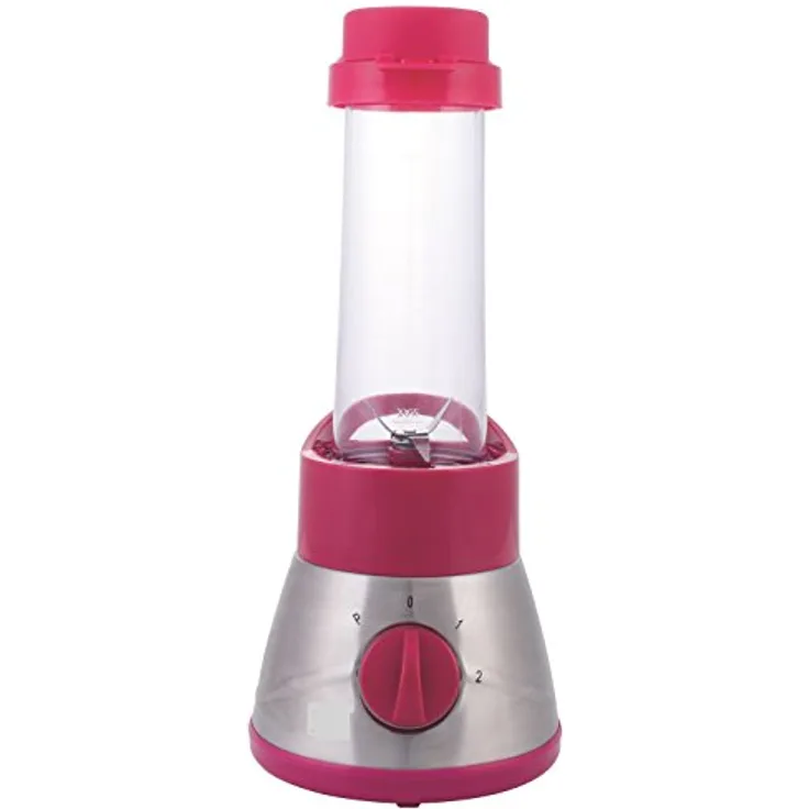 weg-ist-weg.com Profi Mix&Go Steel Standmixer/Smoothie Maker (400 Watt), pink - mit 21.000 U/min max., Self Clean Funktion, inkl. 2x Trinkflaschen 600ml, edelstahl