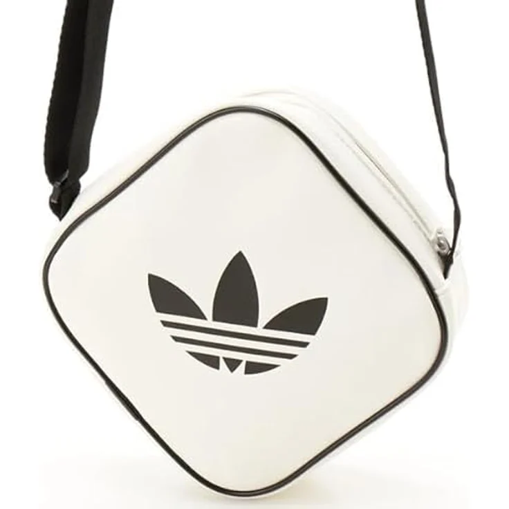 adidas Originals AC D BAG, Sporttasche aus Synthetikleder mit Rautensteppung, schwarz – Bild 2