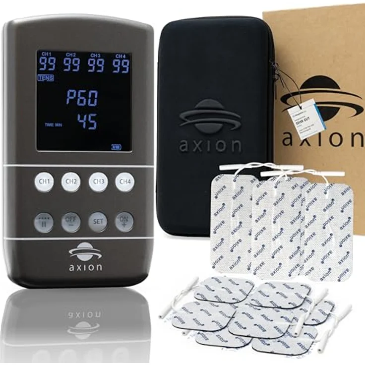 Axion STIM-PRO X9B, TENS-EMS-Gerät mit 4 Kanälen für Schmerztherapie, Muskelaufbau, Beckenbodentraining und Massage, NEUHEIT 2025 – Bild 1