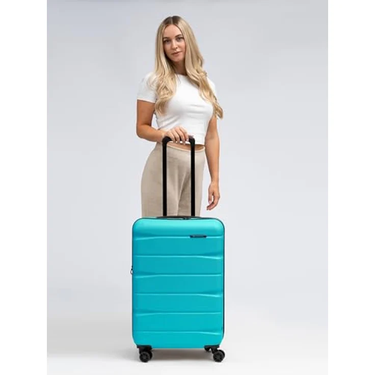 Franky Munich 4.0 Koffer groß | Hartschalen Trolley ausgestattet mit 4 Rollen, arretierbarer Griff, Dehnfalte, Kreuzpackgurt und TSA-Zahlenschloss | 44.5 cm x 28 cm x 66 cm – Bild 2
