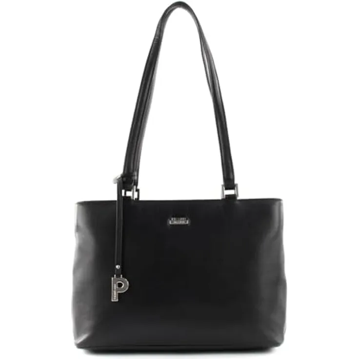 Picard Damen Shopper REALLY, eleganter Kleinleder Shopper mit Reißverschluss und strukturiertem Innenleben, schwarz