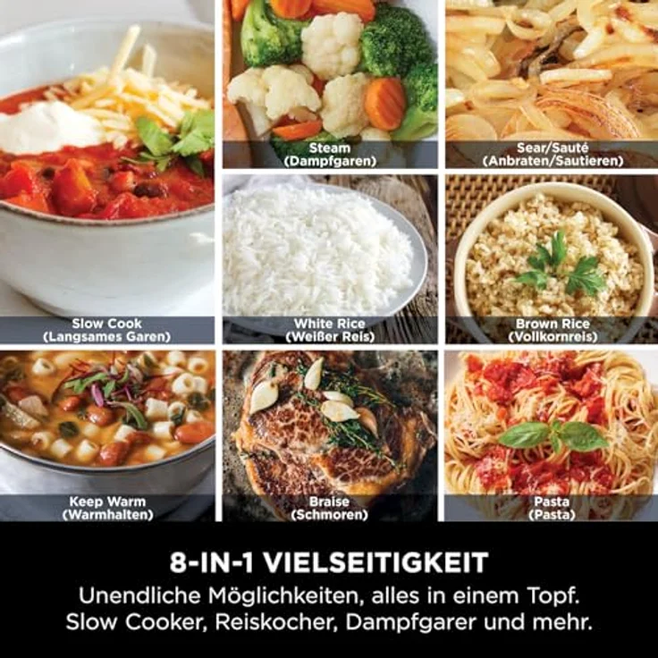 Ninja Foodi PossibleCooker MC1101EU, 6 L Slow Cooker und Reiskocher, 8-in-1-Funktionen, nachtblau – Bild 4