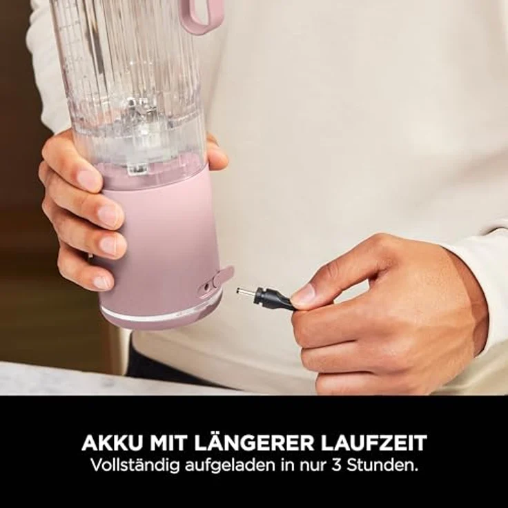 Ninja Frullatore Portatile Blast Max, Tragbarer Standmixer mit 570 ml Mixbecher, Pink, Wiederaufladbares Akkusystem, Auslaufsicheres Design – Bild 12