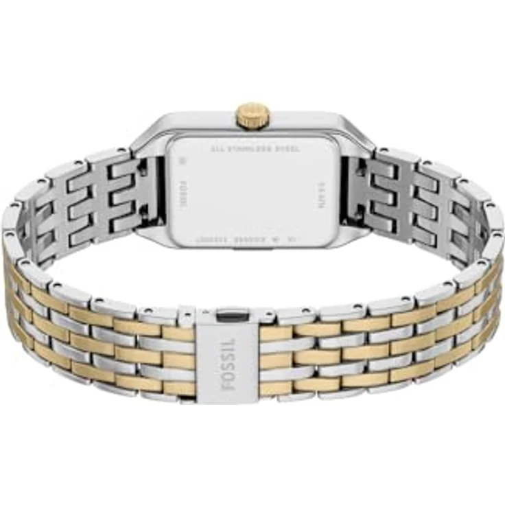 Fossil Raquel, Damen Quarzuhr aus Edelstahl, golden mit weißem Ziffernblatt, 5 Bar wasserdicht – Bild 5