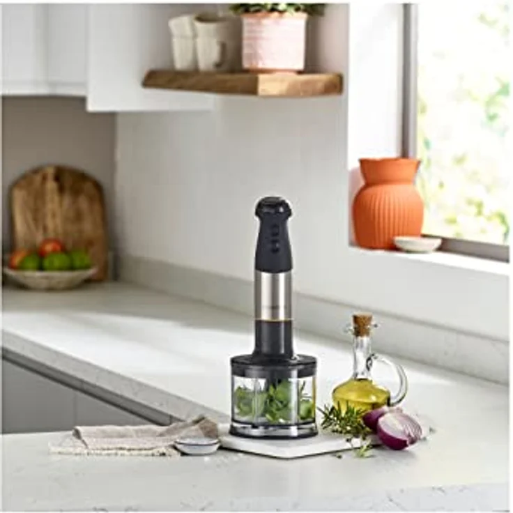 Kenwood Triblade XL+ HBM60.307GY Stabmixer, 1000W, inkl. Zerkleinerungsaufsatz (0,5 l), Schneebesen, Kunststoff, grau – Bild 5
