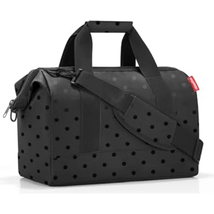 REISENTHEL® Einkaufsshopper Allrounder M, geräumige Tasche mit stabiler Rahmenkonstruktion, 6 Innenfächern, glänzendes Punkte-Muster, schwarz – Bild 3