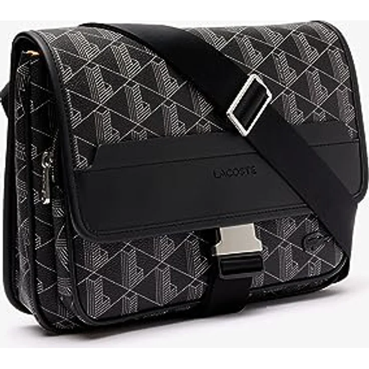 Lacoste Umhängetasche The Blend Messenger - Umhängetasche L 29 cm, Großes Hauptfach, Innenfach, Schlüsselanhänger - Schwarz – Bild 4