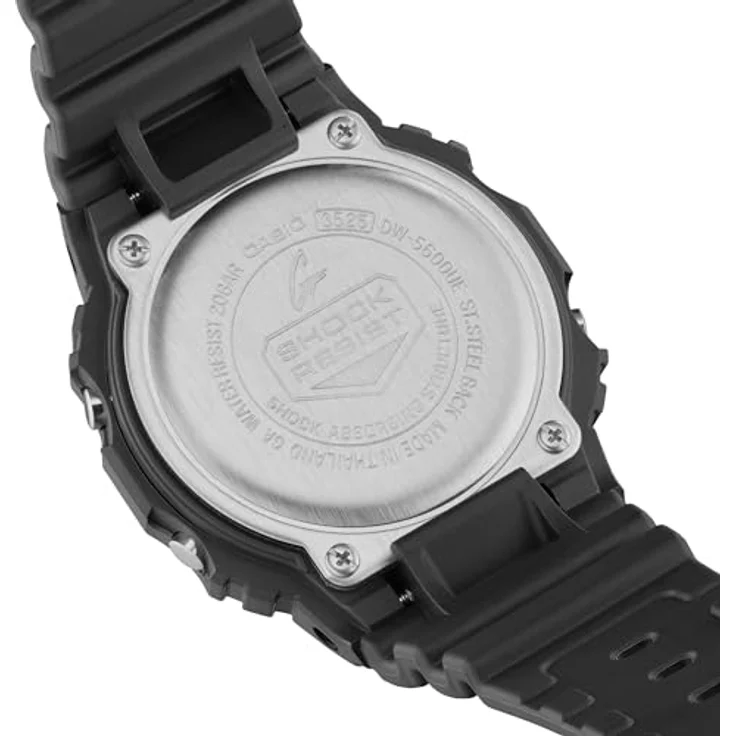 Casio Watch DW-5600RW-1ER, Digitaluhr mit Regenbogenfarben und Kalenderfunktion, Schwarz – Bild 4