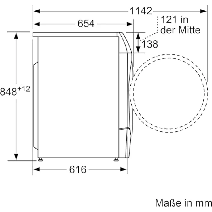 Bosch WNC254A40, Serie 8, Smarter Waschtrockner, 10.5 kg Waschen & 6 kg Trocknen, 1400 UpM, i-Dos intelligente Waschmittel-Dosierung, entfernt 16 Fleckenarten, IronAssist mit Dampffunktion, AutoDry – Bild 4