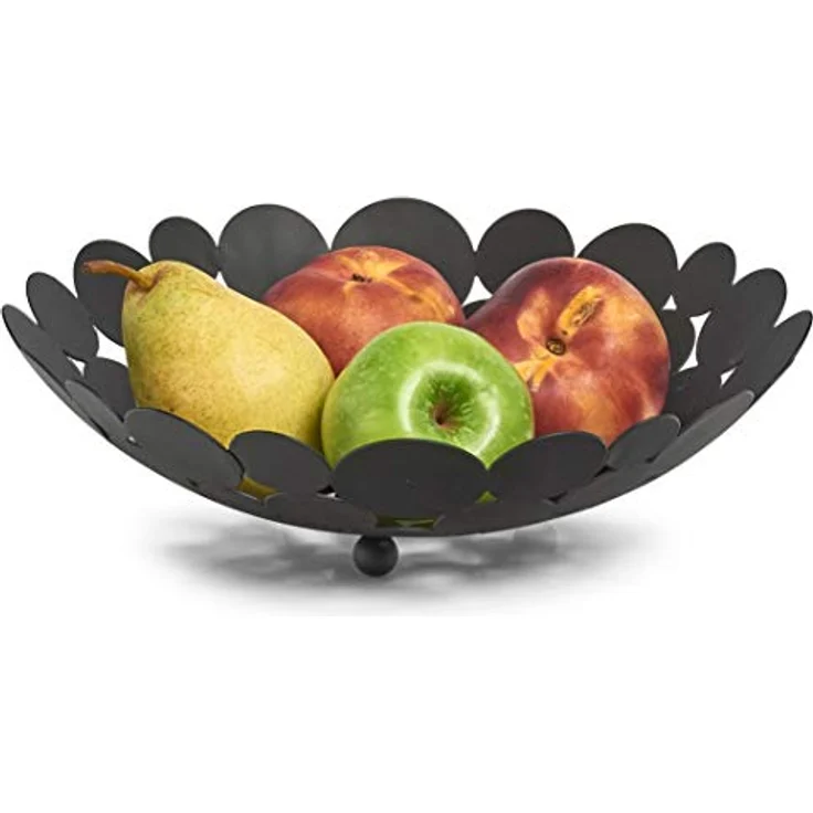 ZELLER PRESENT SCHÖNER LEBEN. PRAKTISCH WOHNEN. Zeller, Metall, Schwarz, small, 27412 - Vielseitige Schale aus schwarzem Metall mit modernem Cut-Out-Design – Bild 1