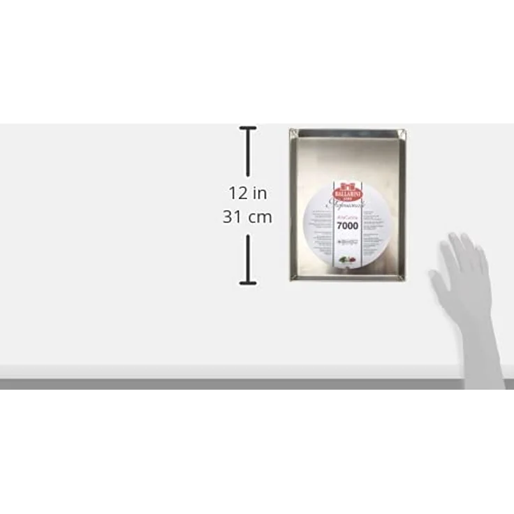 BALLARINI 7044.35 Dose rechteckig, Flared Ecken mit Aluminium roh Grenze, 30 x 23 cm – Bild 5