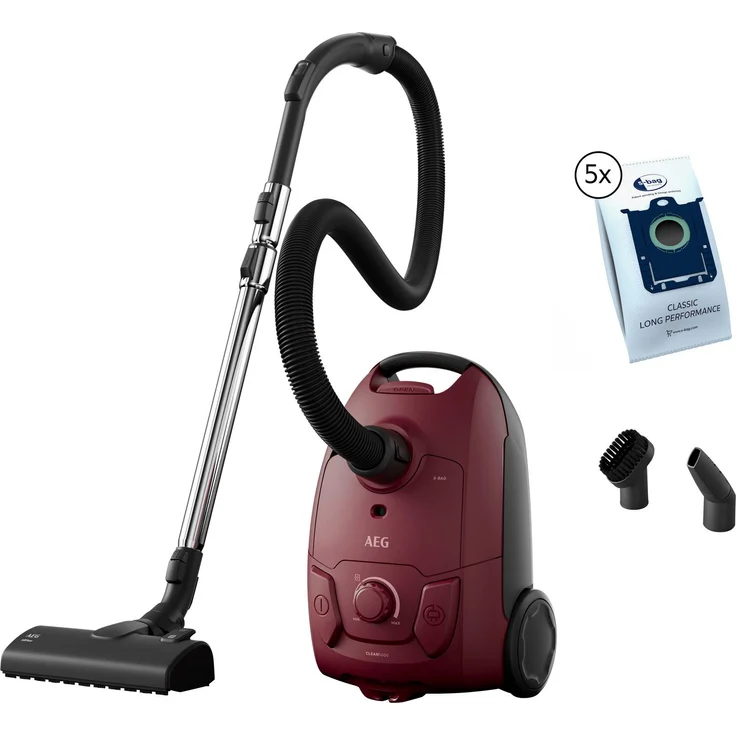 AEG Bodenstaubsauger CLEAN 5000 (AB51C1DR5B), 750 W, mit Beutel, AllFloor-Bodendüse, 5 Staubbeutel s-bag® ClasssicLongPerformance extra