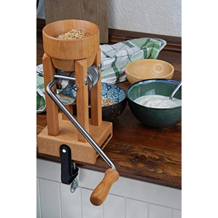 Eschenfelder Korn-Quetsche Tischmodell Holztrichter, Holz, 20 – Bild 6