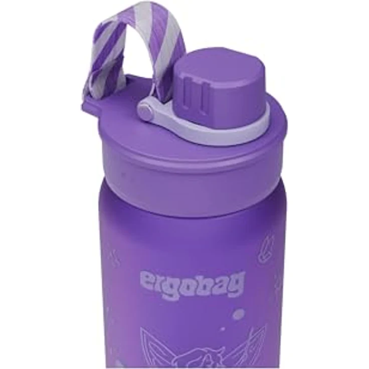 ergobag Trinkflasche, BPA-frei, 0,5 Liter, geschmacks- und geruchsneutral, kinderleicht zu öffnen und reinigen – Bild 3