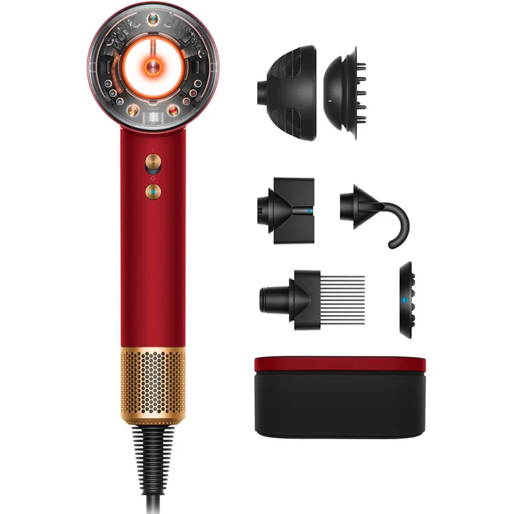 Dyson Supersonic Nural Haartrockner, Automatische Temperaturanpassung, leistungsstarker Motor, Samtrot und Gold