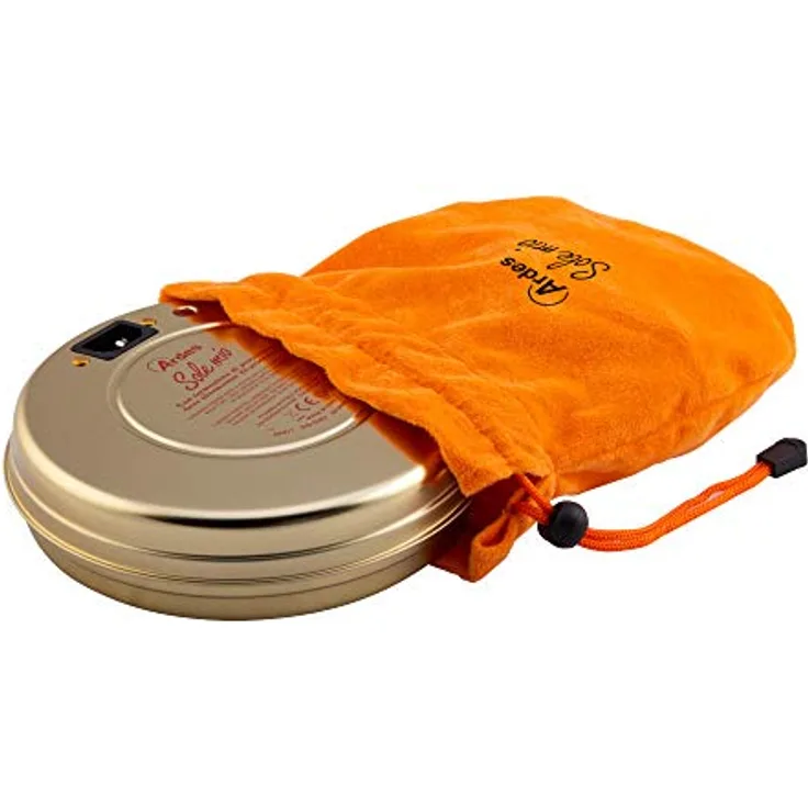 ARDES - AR071A Sole Mio elektr. Wärmer 550W mit Kontrollleuchte, Ardes wiederaufladbarer und tragbarer elektrischer Hand- und Fußwärmer, Fleece-Überzug, Stromversorgung m. Elektrokabel, bronzefarben
