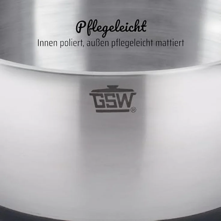 GSW Servierschüssel 1,6l, 2,8l, 4,8l+ Deckel, Edelstahl Schüssel mit Deckel und Literskala – Bild 5