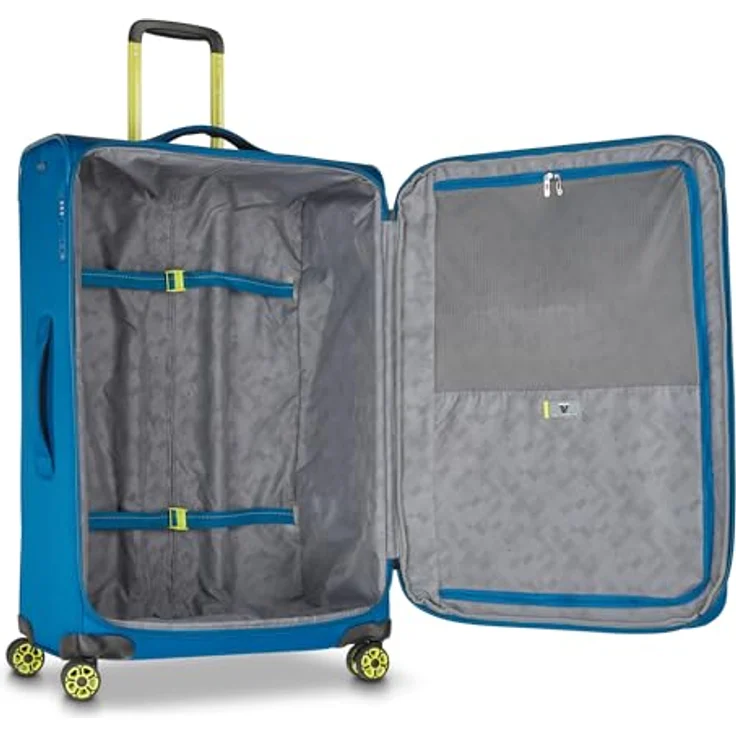 RONCATO MOVE Trolley Lagunenblau Grande, weicher Koffer mit erweiterbarem Reißverschluss und 4 Rollen – Bild 4