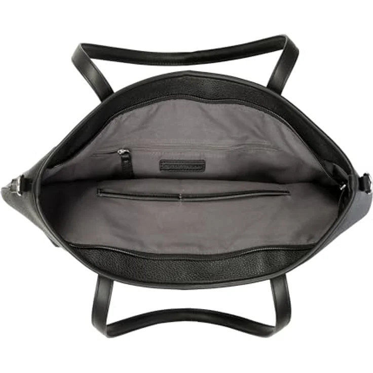 TOM TAILOR Shopper Jamila, Platzwunder mit 2-in-1-Funktion aus genarbtem Lederimitat, schwarz – Bild 5