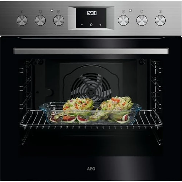 AEG OO10HSM (OU5AE20SM + HE604062XB), Einbauherdset mit Aqua-Reinigungsfunktion und Multilevel Cooking, Schwarz – Bild 2