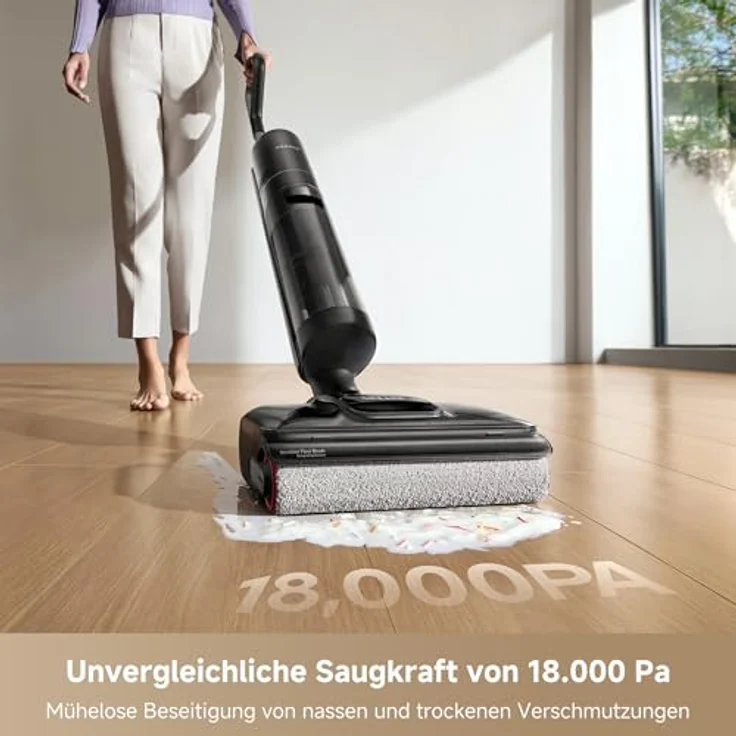 Dreame H12 Pro FlexReach Trockensauger kabellos Kantenreinigungsbürste, 180°-Design, 18.000 Pa Saugkraft, 50 Min Akkulaufzeit – Bild 6