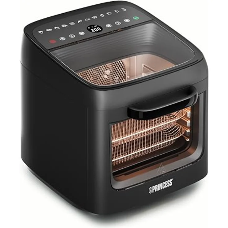 Princess Heißluftfritteuse Backofen Vision, 12,6 L, 1800 W, digitales Bedienfeld, multifunktionales Garen, leicht zu reinigen, Modell 182494 – Bild 2