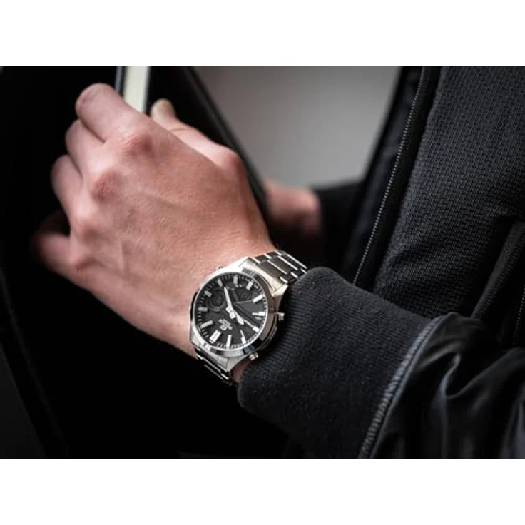 Casio Watch EFV-C120D-1AEF, Analog-Digitaluhr mit 10-Jahres-Batterie, Silber Edelstahlband – Bild 3