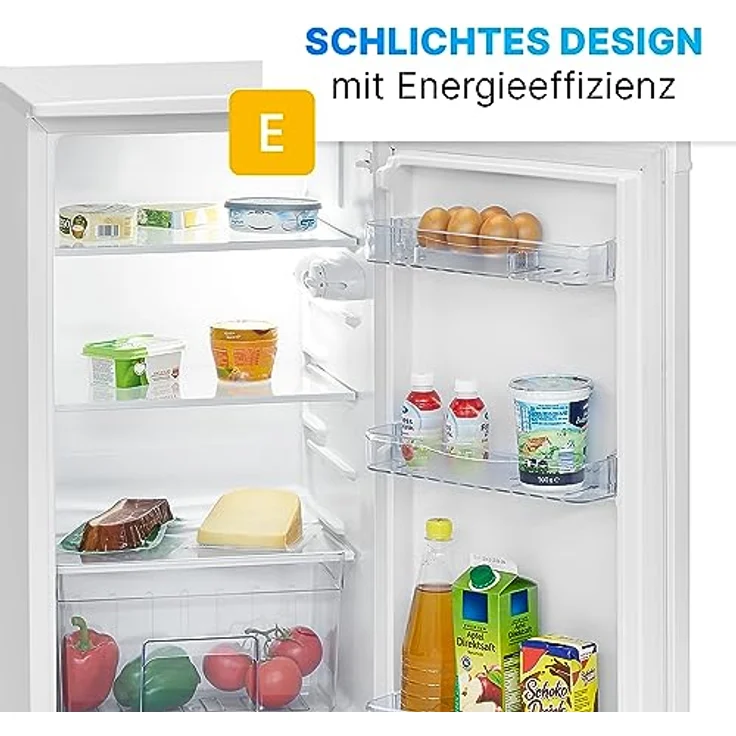 Bomann® Kühlschrank ohne Gefrierfach | 88L Nutzinhalt und 3 Glasablagen | Kühlschrank klein mit Gemüsefach | leise | wechselbarer Türanschlag | Kühlschrank freistehend mit LED-Beleuchtung | VS 7350 – Bild 2
