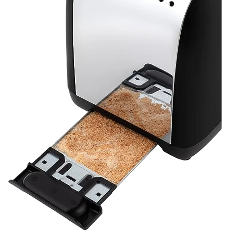 Russell Hobbs Toaster [für 2 Scheiben] Colours Plus Edelstahl Schwarz (extra breite Toastschlitze, inkl. Brötchenaufsatz, 6 Bräunungsstufen + Auftaufunktion, Lift & Look-Funktion, 1600W) 26550-56 – Bild 5