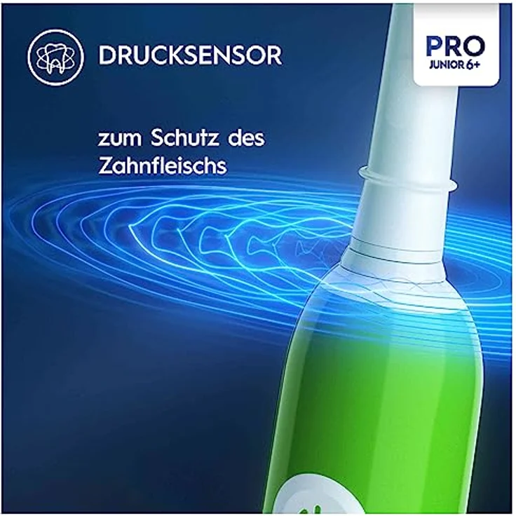 Oral-B, Elektrische Zahnbürste, Pro Junior 6+, wiederaufladbar, besonders weiche Borsten, für Kinder, blau – Bild 4