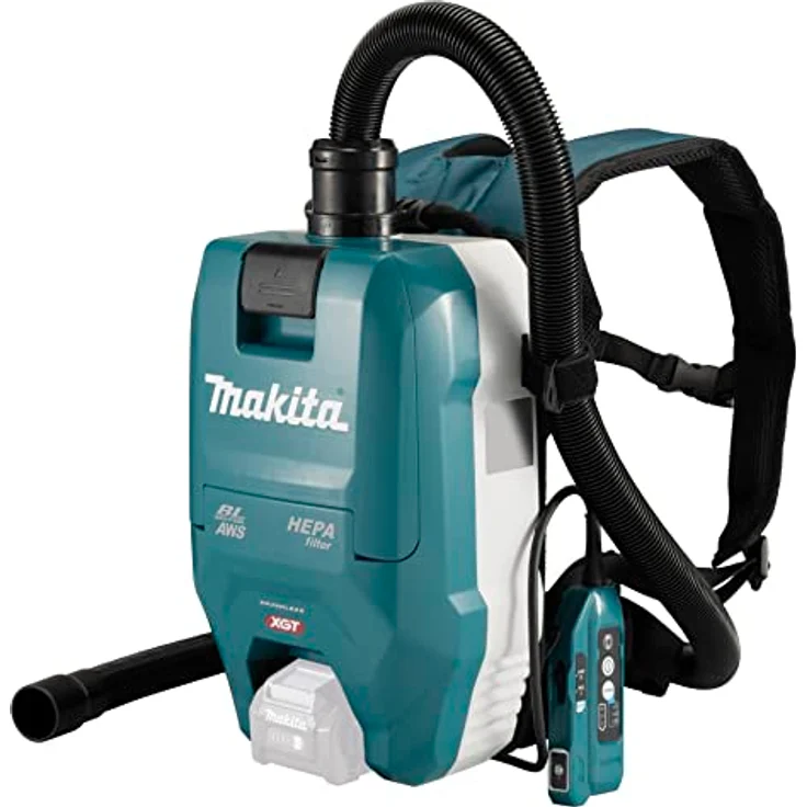 Makita VC009GZ01 Akku-Rucksackstaubsauger 40V max. mit AWS (ohne Akku, ohne Ladegerät), Petrol/Schwarz – Bild 1