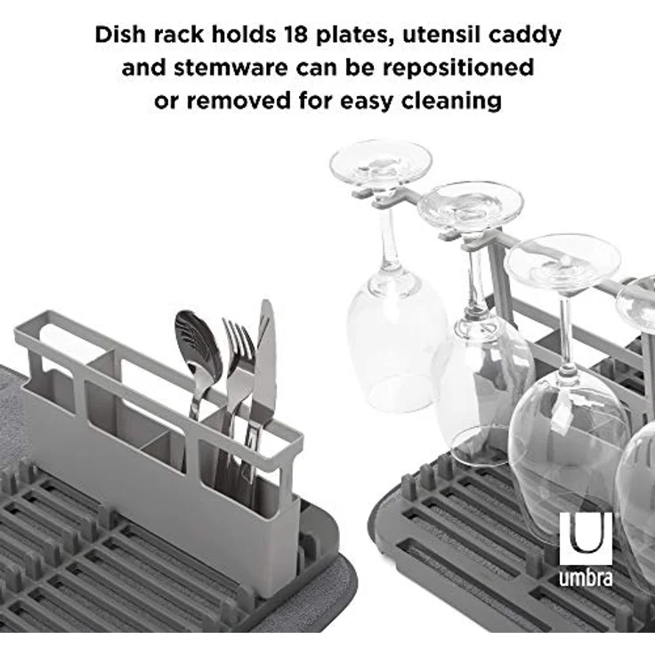 umbra Udry Wanddekoration Geschirr Trockengestell und Abtropfmatte In Einem, Medium – Bild 5