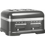 KitchenAid 5KMT4205EMS 4-Scheiben Toaster mit Sandwichzange, 2500W, 7 Bräunungsstufen, LED-Timer, Aluminiumdruckguss,  medaillon-silber, Serie: 5KMT4205