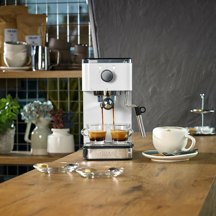 Graef ES401EU Salita Siebträger-Espressomaschine, 1400, weiß – Bild 4
