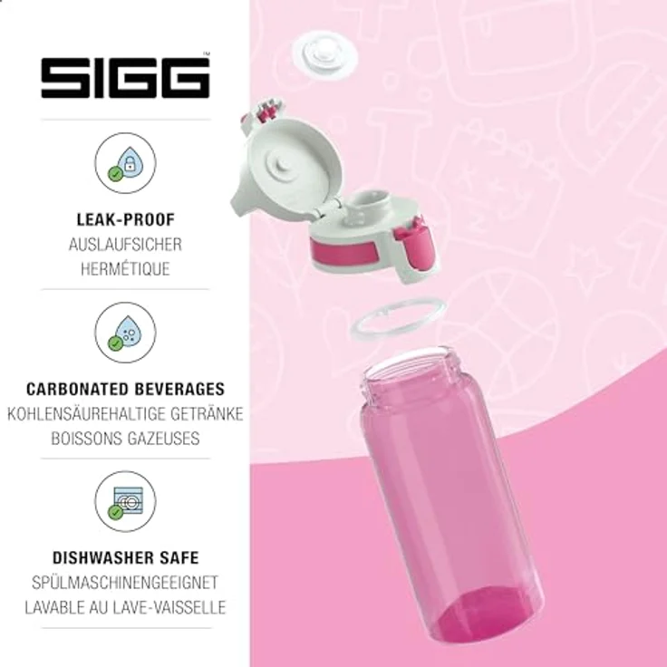 Sigg Viva One - 8685_90 Trinkflasche, Polypropylen, Berry, 0,5 – Bild 3