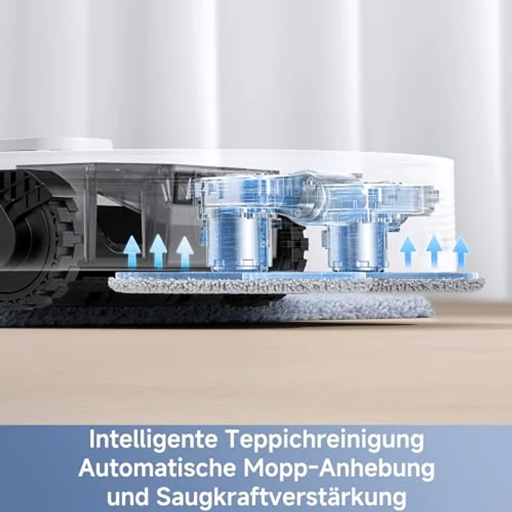 Mova E40 Ultra Nass-Trocken-Saugroboter, 600 W, 75 Tage autonom, 19.000 Pa Saugkraft, Teppicherkennung, inkl. Beutel – Bild 9